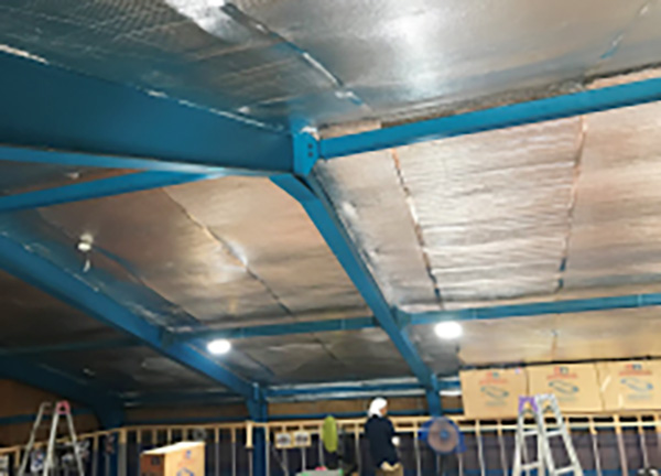 スレート屋根下施工